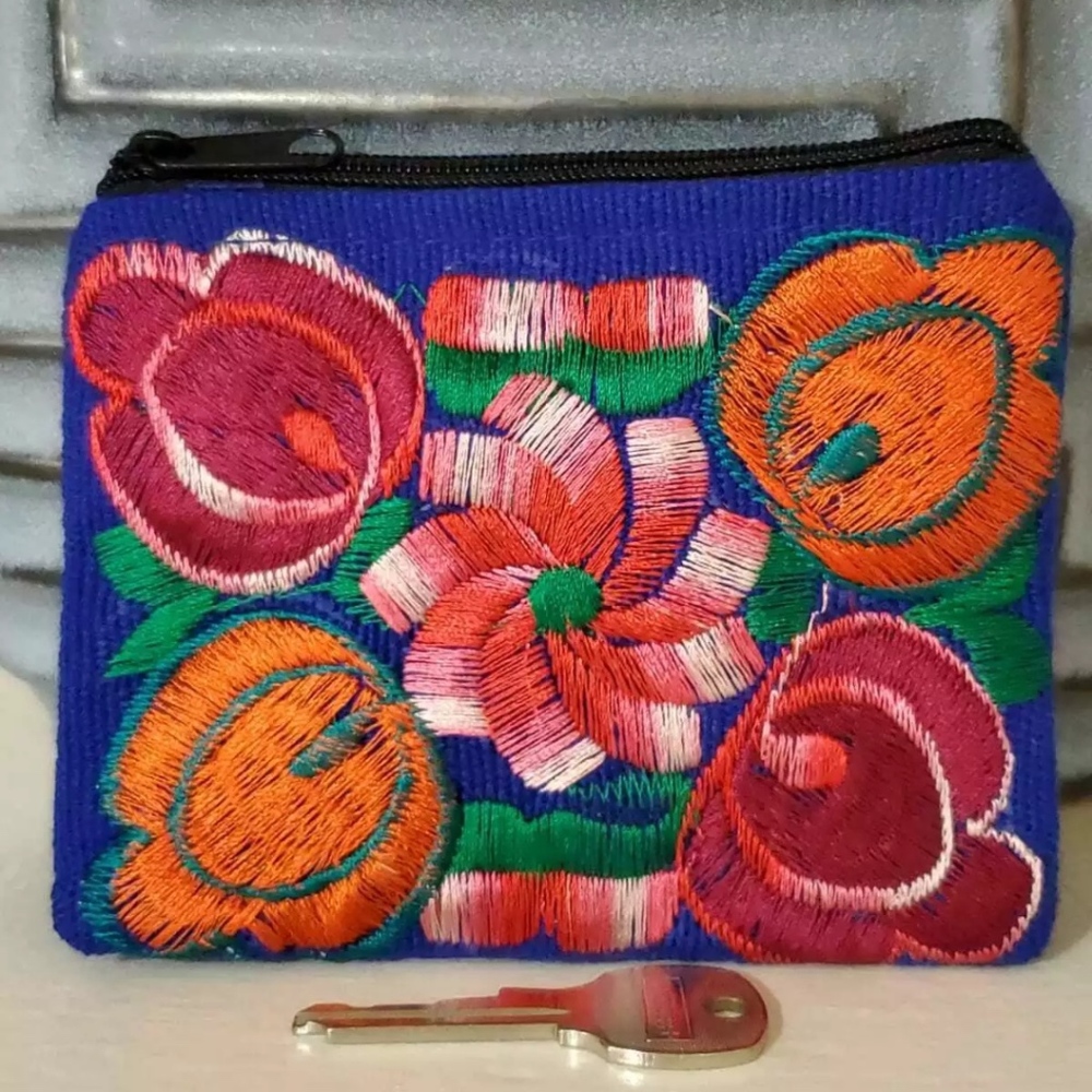 Embroidered ID wallet, card holder